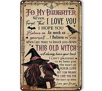 Witchy Gifts Witch Girl Art Tin Sign Decoration Vintage Chic Metal Poster Wall Decor Art Gift For Home Bar Cafe Garage Outdoor Man Cave 6x8 Inch