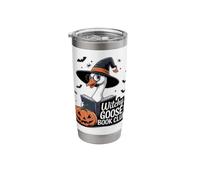 Witchy Goose Book Club Halloween Spooky Reader Funny Witch Stainless Steel Insulated Tumbler