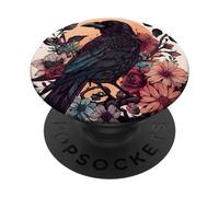 Witchy Gothic Autumn Crow PopSockets Adhesive PopGrip