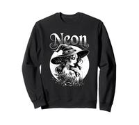Witchy Gothic Moon Roses Mystic Sorceress Sweatshirt