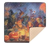Witchy Halloween Feast Large Stylish Baby Activity Play Mat for Floor Cozy Breathable Infant Play Activity Mat for Newborns Babies Infants Toddlers, 50'' x 50''