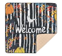 Witchy Halloween Welcome Art Soft Thick Baby Gym & Activity Mat for Floor 1-Piecing Kicking Mat for Baby Kids Toddlers Infants, 50'' x 50''