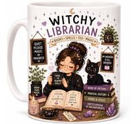 Witchy Librarian Books Spells Tea Magic Ceramic Gift Mug