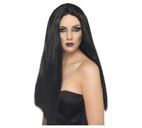 Witchy Long Black Sleek Straight Hair Wig
