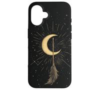Witchy Magical Crescent Stars - Halloween Flying Witch Broom Case for iPhone 16