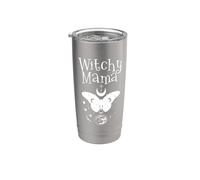 Witchy Mama Wiccan Celestial Mom Butterfly Crescent Moon Stainless Steel Insulated Tumbler