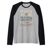 Witchy Mom Plant Magic Botanical Humor Herbal Gift Raglan Baseball Tee