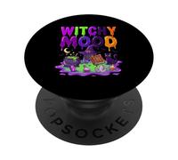 Witchy Mood Halloween Cauldron Black Cat Magic PopSockets Adhesive PopGrip