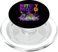Witchy Mood Halloween Cauldron Black Cat Magic PopSockets PopGrip for MagSafe