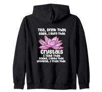 Witchy Reader Mystic Joke Crystals Tea Manifesting Spiritual Zip Hoodie