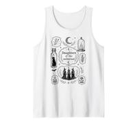 Witchy Sisters Celestial Coven, Fun Mystical Black Cat Tank Top