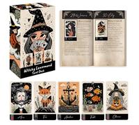 Witchy Tarot Oracle Lenormand Cards for Beginners, Unique Tarot Cards with Guide Book, 36 Oracle Cards for Tarot Reading, Cartoon Sketch Style
