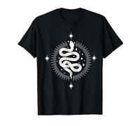 Witchy Tarot Snake Dark Academia Aesthetic Celestial Boho Value Graphic T-Shirt, Men, Black, S