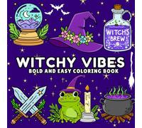 Witchy vibes bold and easy coloring book