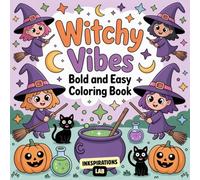 Witchy Vibes Bold and Easy Coloring Book: for Adults, Teens, and Kids with Simple and Spooky Designs for Relaxation and Stress Relief
