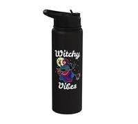 Witchy Vibes - Finnish Easter Witch on a Broomstick Stainless Steel Insulated Water Bottle