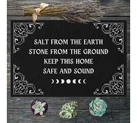 Witchy Welcome Spell Witch Doormat Inside 16x24 inch Indoor Protection moon Phase Rugs Kitchen Fun Gothic Bathroom