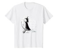 Witchy Woman Don't Care Mystical Moon Empowerment T-Shirt, Kids, White, 10 Years