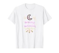 Witchy Woman: Mystic Moon and Broom Enchantment T-Shirt, Men, White, 4XL