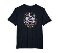 Witchy Woman: Mystic Moon and Broom Enchantment T-Shirt, Men's Big and Tall, Black, 4X Tall