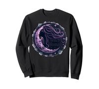 Witchy Woman Mystical Moon Goddess for Wiccan Lovers Sweatshirt, Adult Unisex, Black, XL