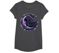 Witchy Woman Mystical Moon Goddess for Wiccan Lovers T-Shirt, Girls, Dark Heather Grey, Medium