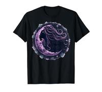 Witchy Woman Mystical Moon Goddess for Wiccan Lovers T-Shirt, Men, Black, S