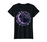 Witchy Woman Mystical Moon Goddess for Wiccan Lovers T-Shirt, Women, Black, 3XL