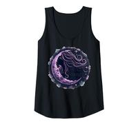 Witchy Woman Mystical Moon Goddess for Wiccan Lovers Tank Top, Women, Black, S