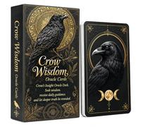 WitchyPoo Crow Wisdom Oracle Cards Deck - 55 Wisdom Insight Cards for Daily Guidance, Intuitive Readings, Divination, Self Reflection, Mindfulness & Spiritual Growth (Crow Wisdom)