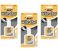 Wite-Out Quick Dry Correction Fluid - Foam Wedge Applicator - 0.68 fl oz - White - Quick Drying, Spill Resistant - 3 / Pack