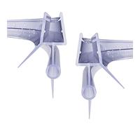 WITEN&NOCK Set of 2 Shower Seals, Curved 70 cm, Round Shower, Quarter Circle, Replacement Seal with Round Hose and Extended Sealing Lip for Shower Cubicle, Water Deflector, 5-6 mm