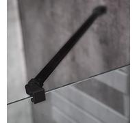 WITEN&NOCK Shower Stabilising Bar Glass Thickness 6 mm 8 mm 10 mm with 180° Swivel Grab Bar Glass Wall Stabilisation Bracket 70 cm Rotatable Stainless Steel Square Matte Black