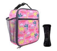 WITERY Insulated Lunch Bag，Leakproof Portable Lunch Boxs for Kids Boys Girls Dinosaur Lunch Box with Handle for School Office Picnic