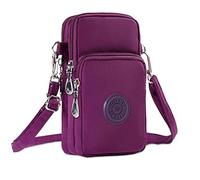 WITERY Multifunctional 3 Layers Storage Zipper Waterproof Nylon Crossbody Wrist Shoulder Bag Mini Phone Pouch Handbag Armband Case for iPhone 7 6/6S Plus / 5S/5C / Samsung S8 S7 S6 Edge+