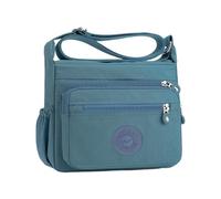 WITERY Nylon Crossboby Bag for Women - Waterproof Zipper Multi-pocket Travel Shoulder Bag Purse, Lightweight Messenger Bag, Blue 4, Color C