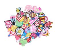 witeup 30Pcs Shoe Charms, PVC Material Clog Charms, Cute Designs Random Multi-Style Shoe Decoration Charms, Shoes Charm Suitable as A Gifts, Shoes Charms for Children Adult