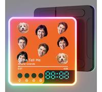 witfox Custom Music Refrigerator Magnets with Face Photo - Personalised Funny Music Fridge Magnets, Customised Spotify Plaque Gifts for Couple, Personalised Magnitic Picture Frame, Custom Face Gifts