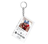 witfox Custom Spotify Keychain Customized Acrylic Music Song Key Ring Personalized Photo Keychains Gifts for Lover