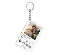 witfox Custom Spotify Keychain Gifts for Women, Customized Acrylic Music Keychain Personalized Photo Keychains Gift for Lover, 1 Pack