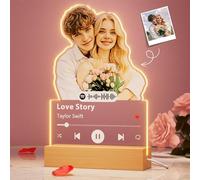 witfox Personalised Gifts for Boyfriend Girlfriend - Customised Photo Gifts for Him Her, Spotify Plaque Custom Picture Frame Gifts, Personalised Anniversary Birthday Valentines Day Gifts for Couple