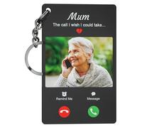 witfox Personalised Memorial Keychain Gifts - Custom Photo Name Sympathy Keepsake Gifts for Loss, Custom Keychain with Picture