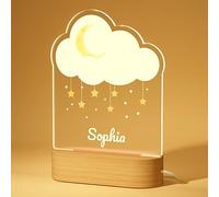 witfox Personalised Night Light,Personalised Gifts for Kids,Customize Name,Adjustable Brightness,USB Powered,Girl's Room,Boy's Room,Kid's Bedroom Décor,5.9 x 6.37 inch