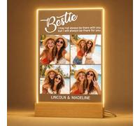 witfox Personalised Photo Frame- Personalised Picture Gift for Her Him, Customised Picture Frames with Night Light, Personalised Photo Gift for Friend