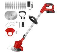 (With 1 Battery) Cordless Grass Trimmer & Lawn Edger - Battery Powered Garden Tool for Borders, Pruning & Weed Cutting