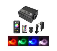 (With 150pcs 0.75*2m Fibers) 2M 16W RGB LED Light Engine 24key RF Remote LED Fiber Optic Light With PMMA Fiber Optic Cable For Ceiling Decoration