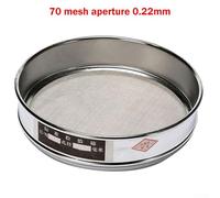 with 304 Mesh Screen Robust Double-Layer Frame for 20cm Chrome-Plated Stainless Steel Laboratory Test Sieve for Particle Size Analysis Contained in Food Pharmaceutical (70 Mesh)