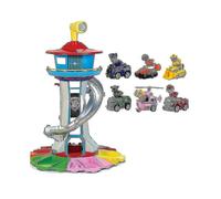 (with 6pcs dogs) Oversized Tower Puppy Headquarters Toy With Music Light Patrulla Canina Lookout Toys Set Kid's Birthday Gift Fastly