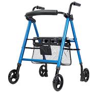 with 8 In Wheels, Adjustable Seat and Arms, Lightweight Mobility Folding Rolling Walker, Supports 300 lbs