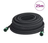 vidaXL Garden Soaker Hose-Drip Irrigation Weeping Pipe-25m Black Rubber with Full Accessory Set for Efficient Watering